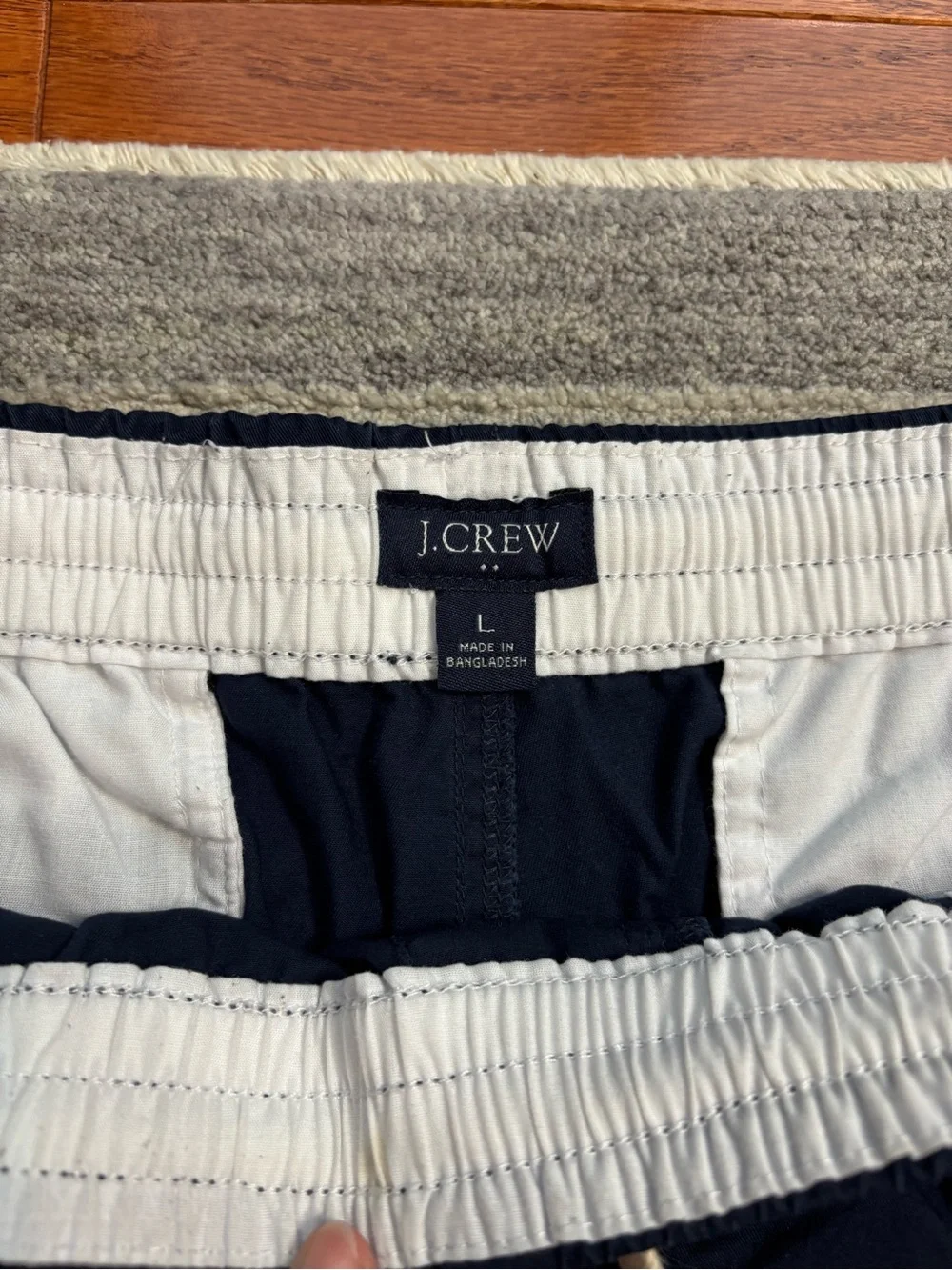 J. Crew Navy Blue Men’s Elastic Waist Khaki Shorts